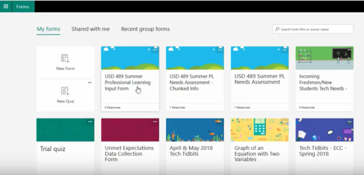 Office 365 Forms Dashboard